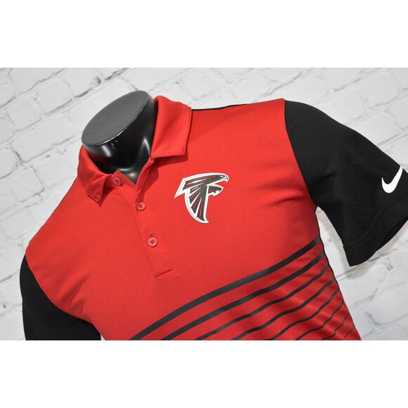 Nike Golf Polo Shirt Mens Size Small Atlanta Falcons NFL Football Red Black - Picture 4 of 8